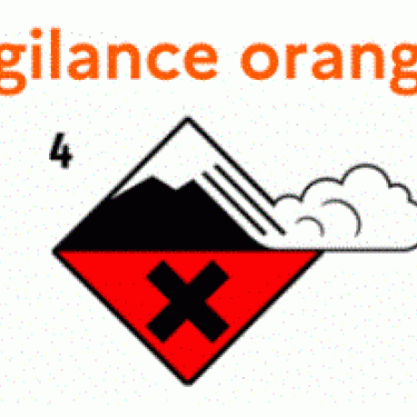Alerte orange avalanche.