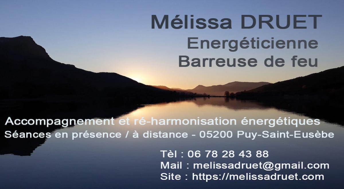 Mélissa Druet Energéticienne Barreuse de feu