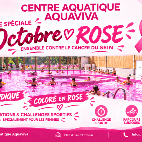 Journée Octobre Rose au Centre Aquatique Aquaviva - Mercredi 21 Octobre 2026