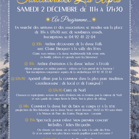 Programme Marché de Noël 02122023 ChateaurouxlesAlpes