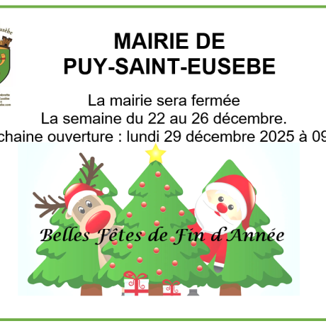 Fermeture fin année 2025