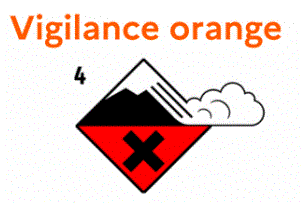 Alerte orange avalanche.