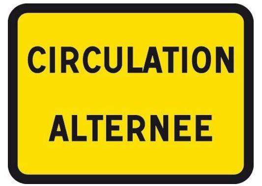 Panneau Circulation alternée