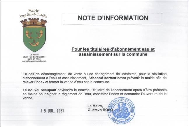 Eau et assainissement