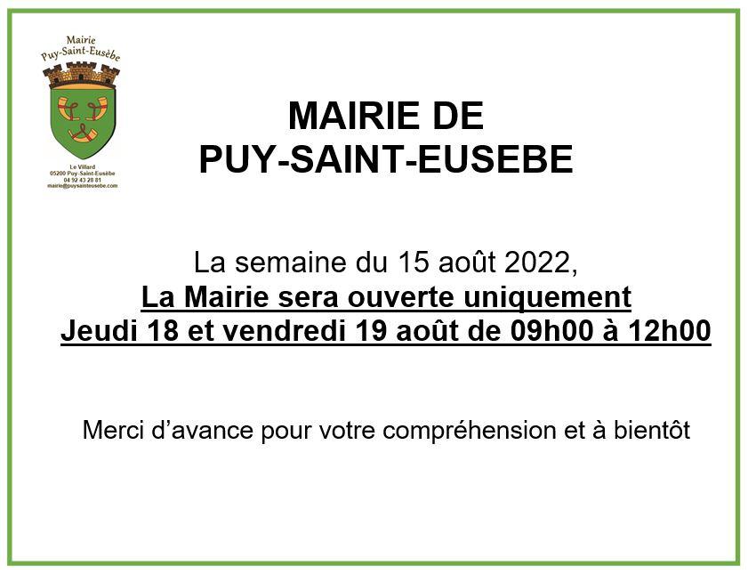 Fermeture Mairie