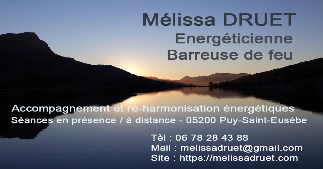 Mélissa Druet Energéticienne Barreuse de feu
